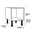 GoodHome Caraway White Half height Base unit, (W)400mm