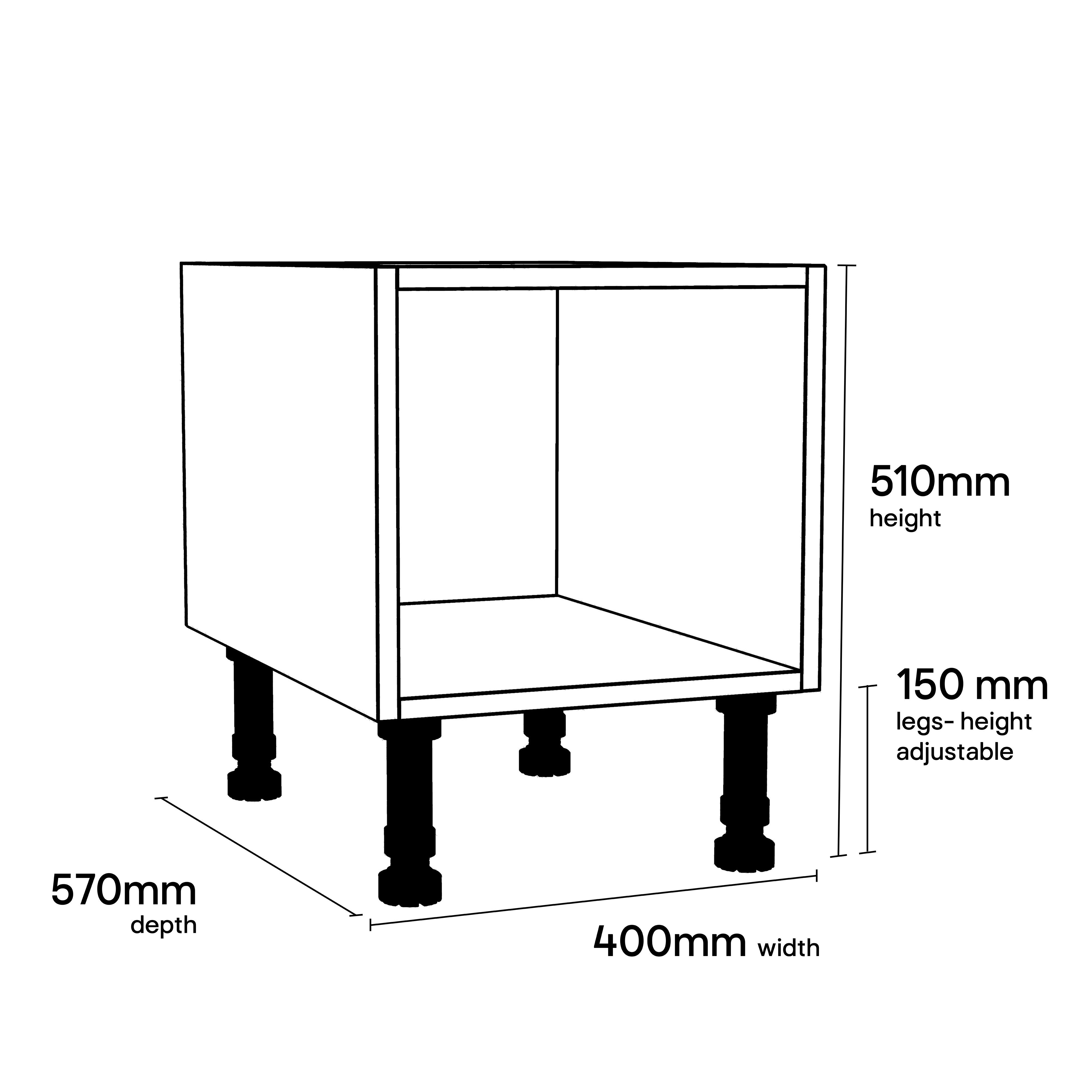 B&q 400mm store base unit