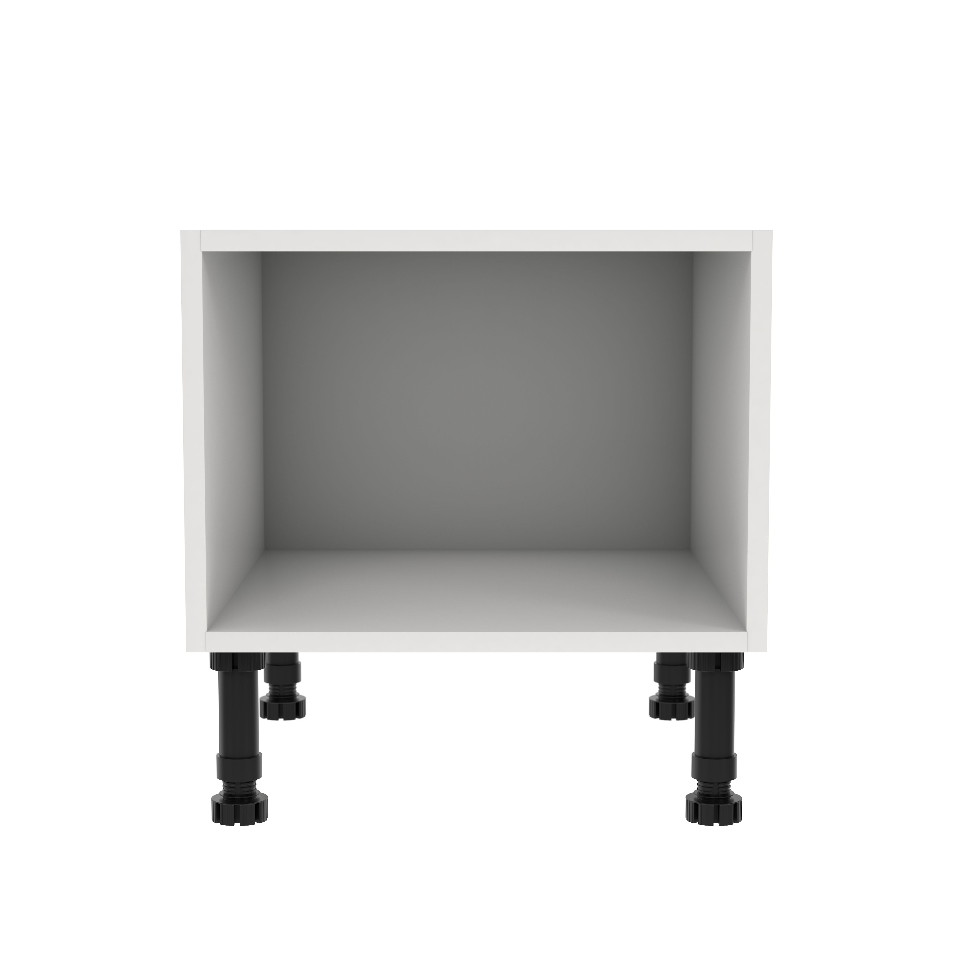 GoodHome Caraway White Half height Base unit, (W)500mm