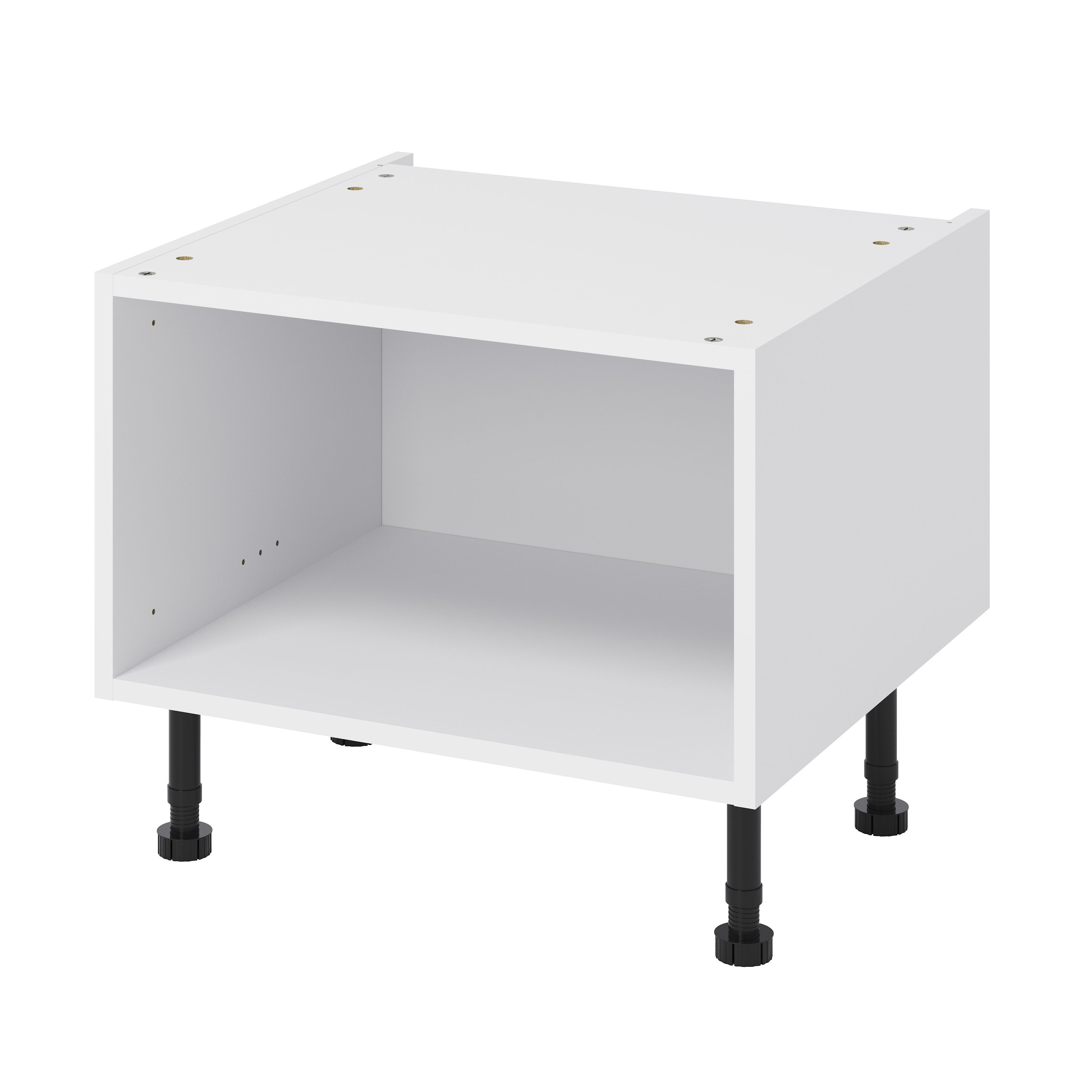 GoodHome Caraway White Half height Base unit, (W)600mm