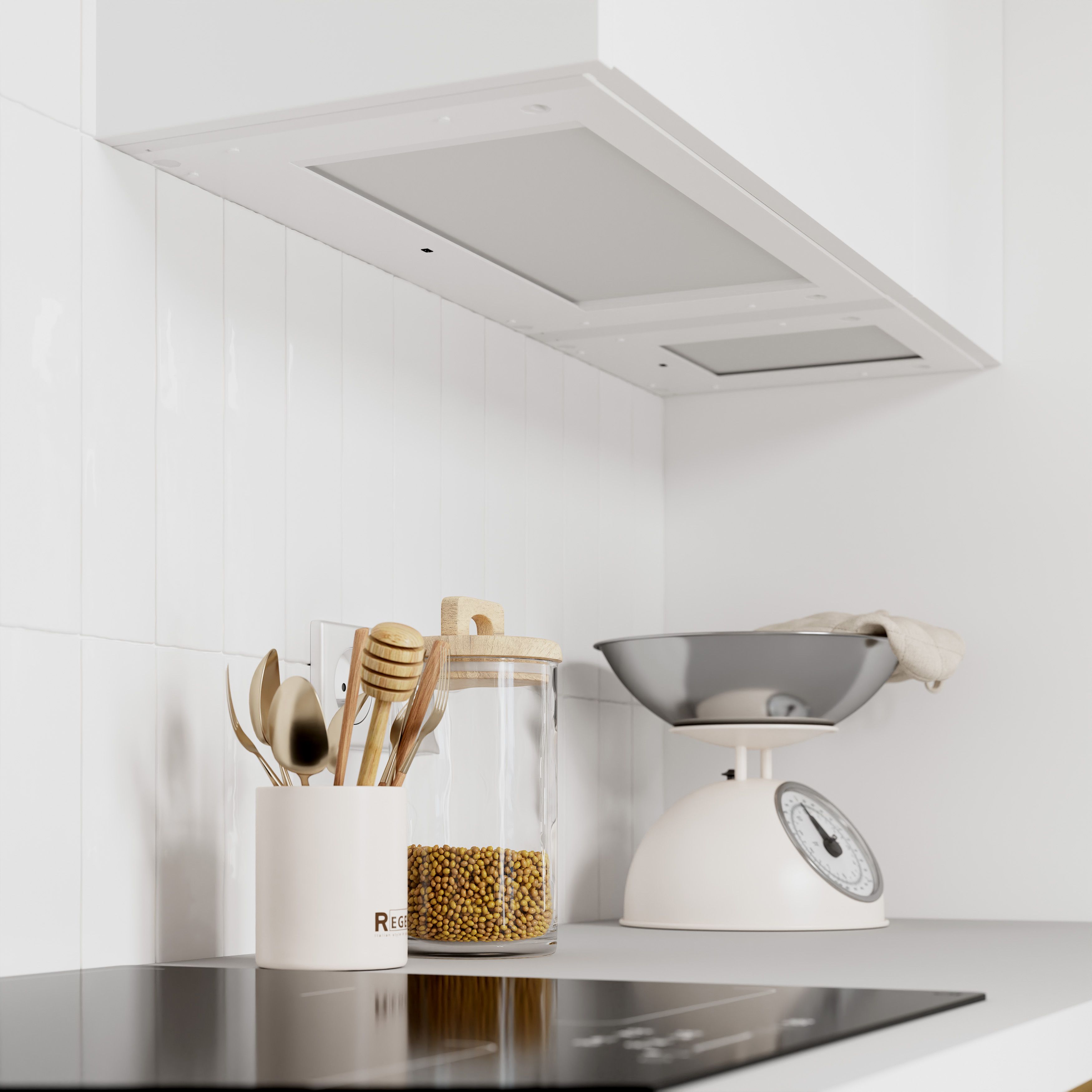 GoodHome Caraway White Mains-powered LED Cool white & warm white Under cabinet light IP20 (L)319mm (W)564mm