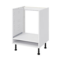 GoodHome Caraway White Oven housing Base unit, (W)600mm