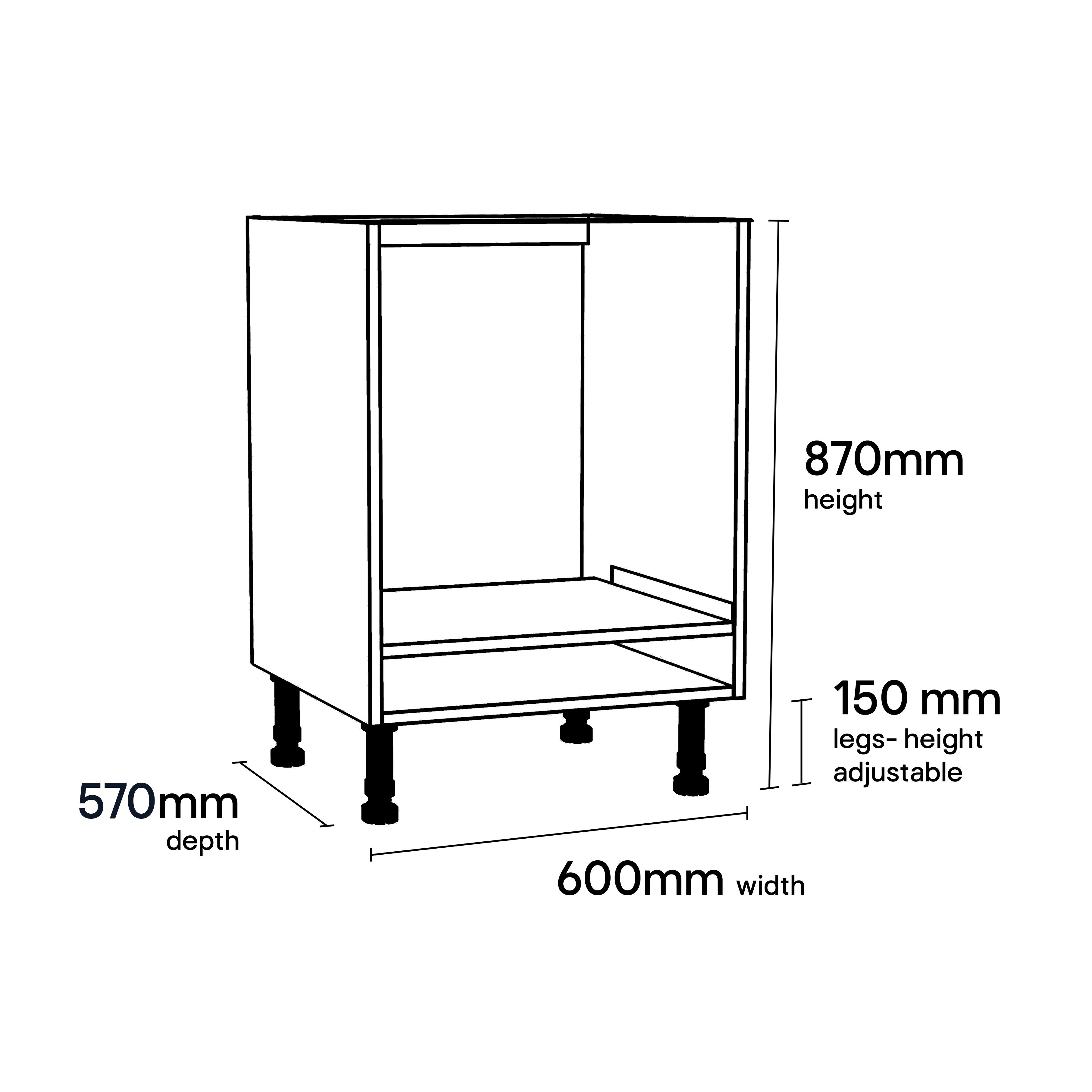 GoodHome Caraway White Oven housing unit (W)600mm