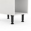 GoodHome Caraway White Standard Larder cabinet, (W)300mm