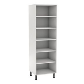 GoodHome Caraway White Standard Larder cabinet, (W)600mm