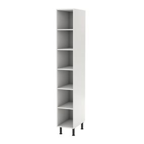 GoodHome Caraway White Tall Larder cabinet, (W)300mm