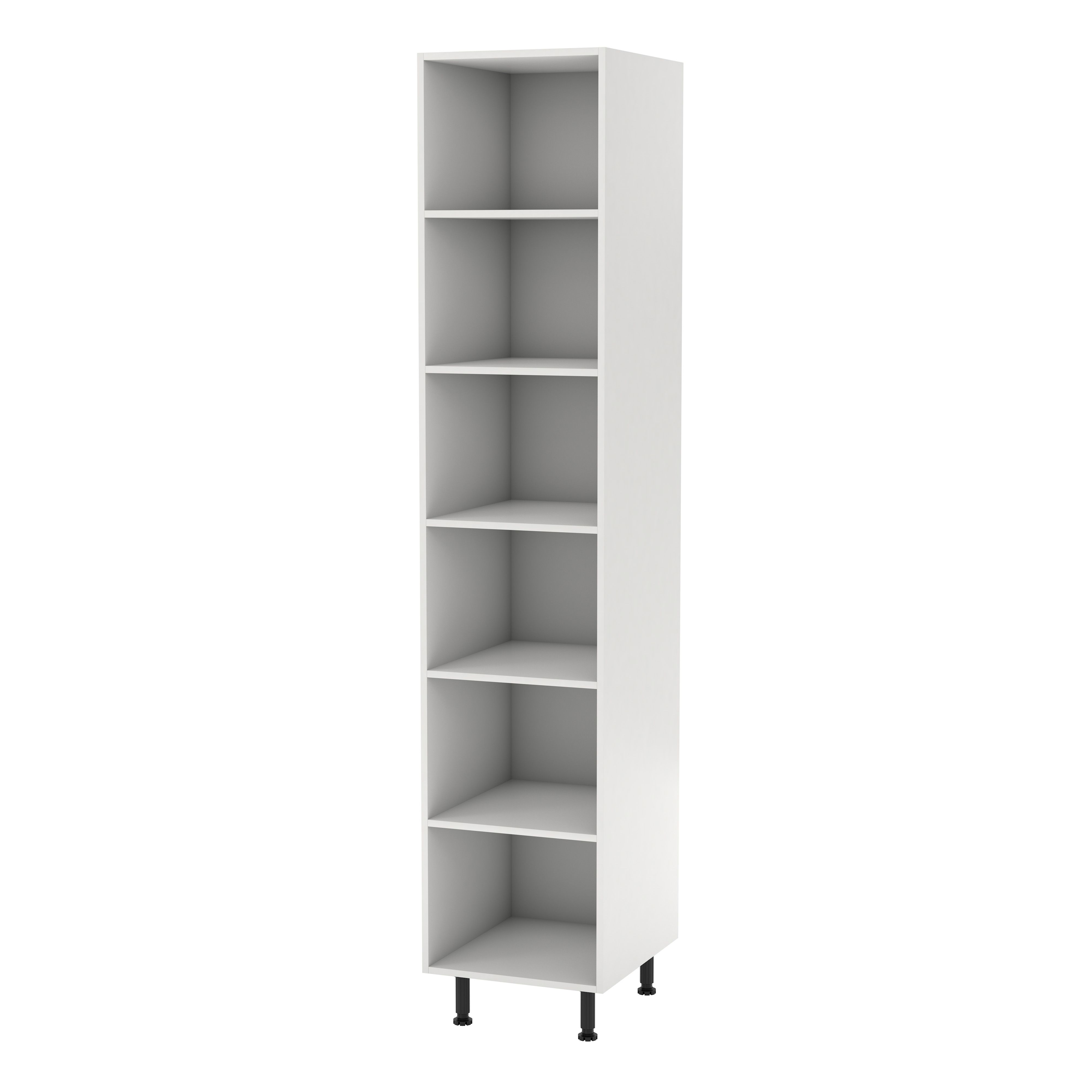 GoodHome Caraway White Tall Larder cabinet, (W)500mm