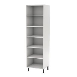 GoodHome Caraway White Tall Larder cabinet, (W)600mm