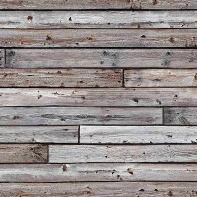 GoodHome Cardew Grey Wood effect Matt Mural