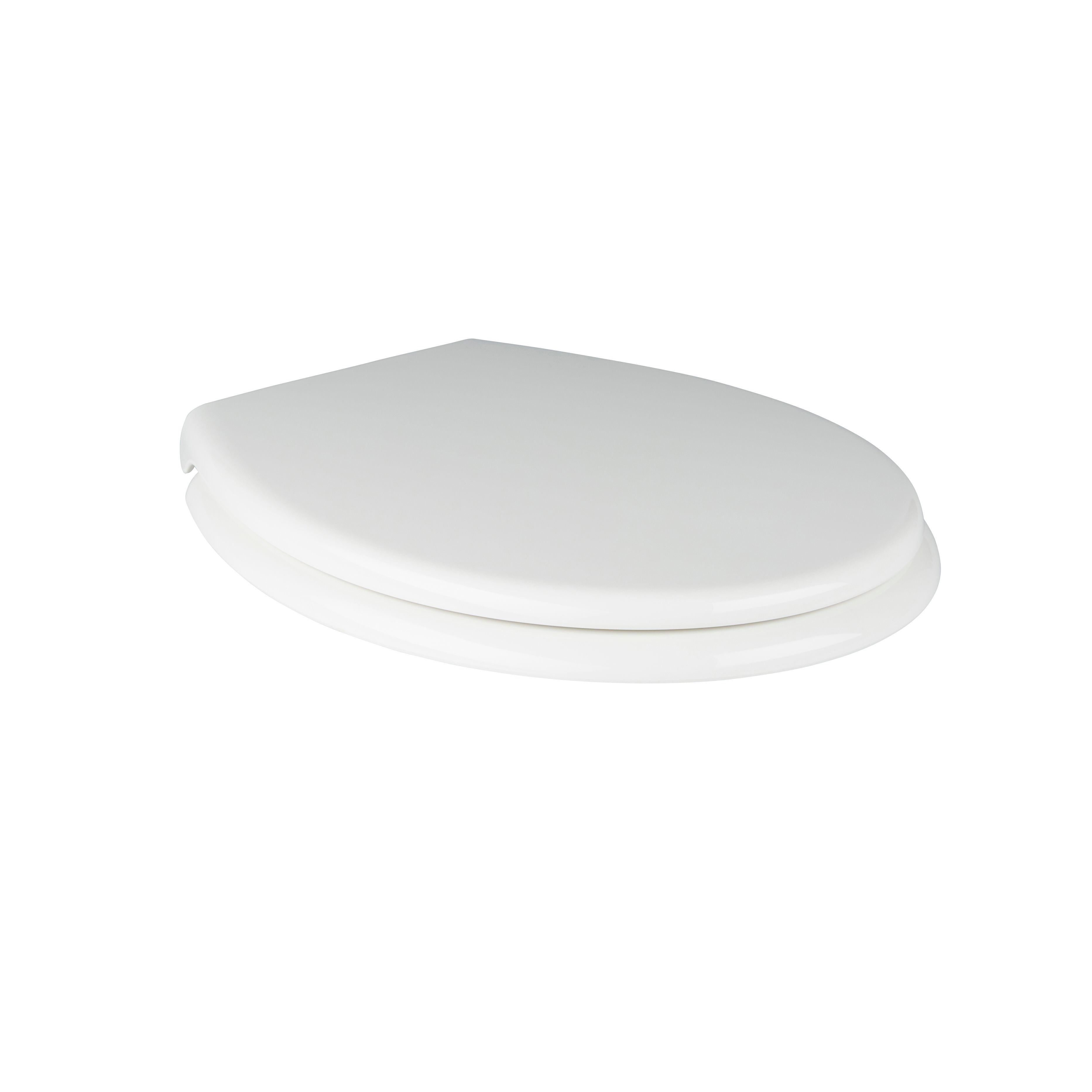 GoodHome Carilo White Round Family Soft close Toilet seat