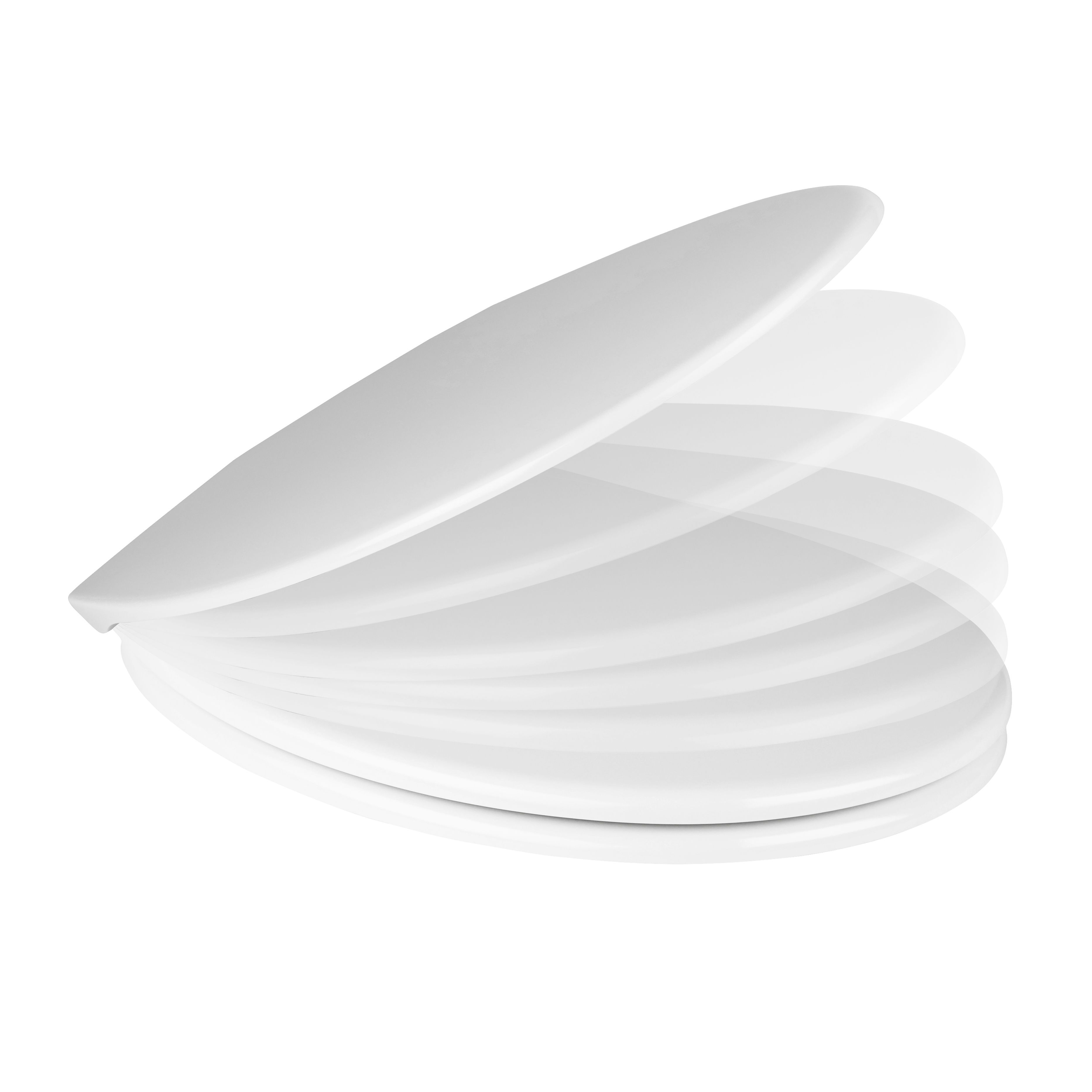 GoodHome Carilo White Round Family Soft close Toilet seat
