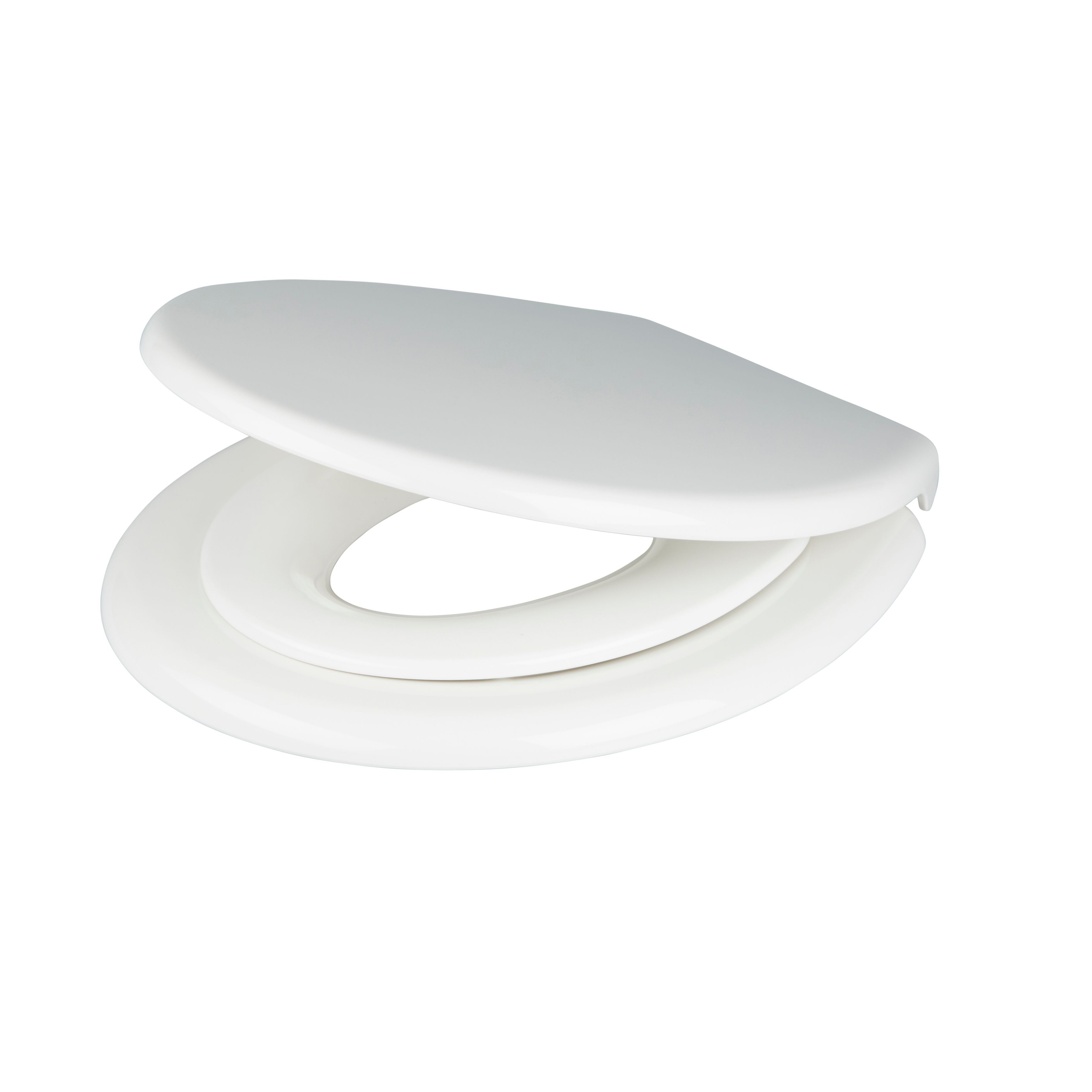GoodHome Carilo White Round Family Soft close Toilet seat