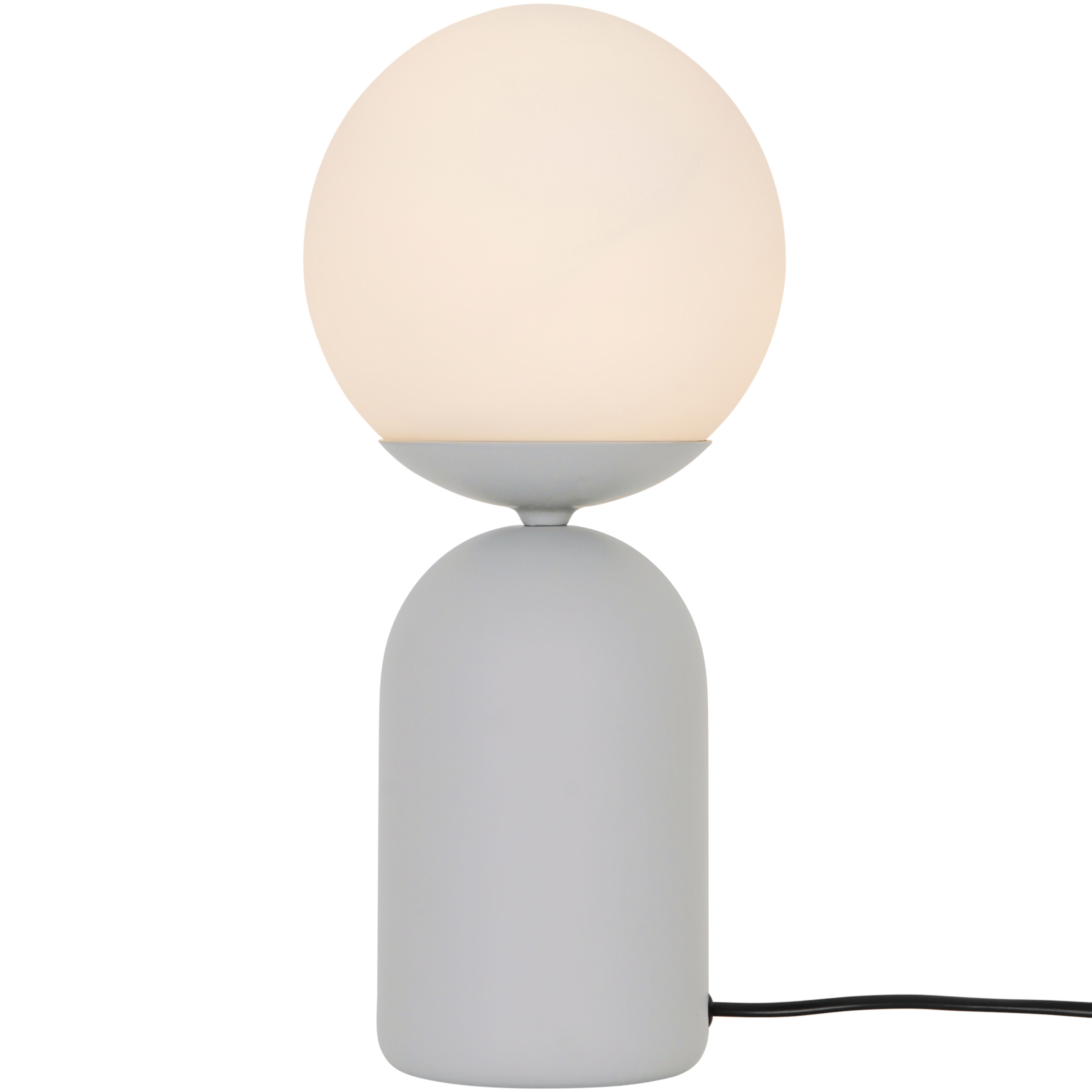 GoodHome Carterton Modern Round Matt Grey Table lamp