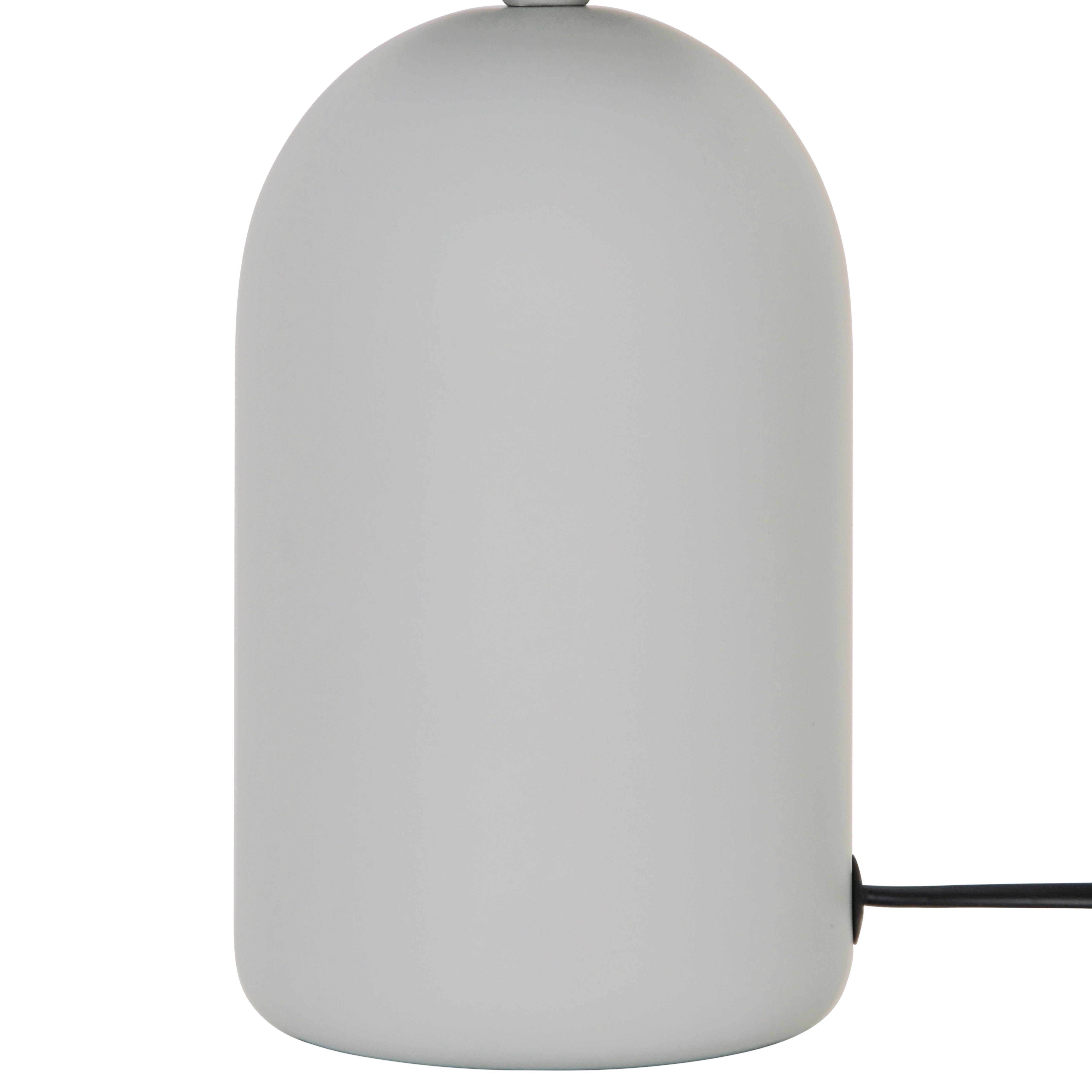 GoodHome Carterton Modern Round Matt Grey Table lamp