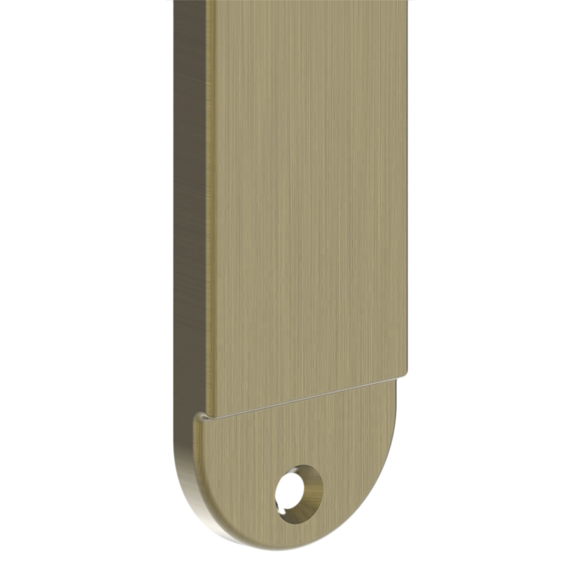 GoodHome Caspe Brushed Antique brass effect Curved Latch Door handle (L)112mm (D)46.3mm Pair