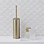 GoodHome Cavalla Transparent Ribbed effect Glass Freestanding Soap dispenser