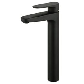 GoodHome Cavally 1 lever Black Tall Basin Mixer Tap