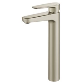 GoodHome Cavally 1 lever Nickel effect Tall Basin Mixer Tap