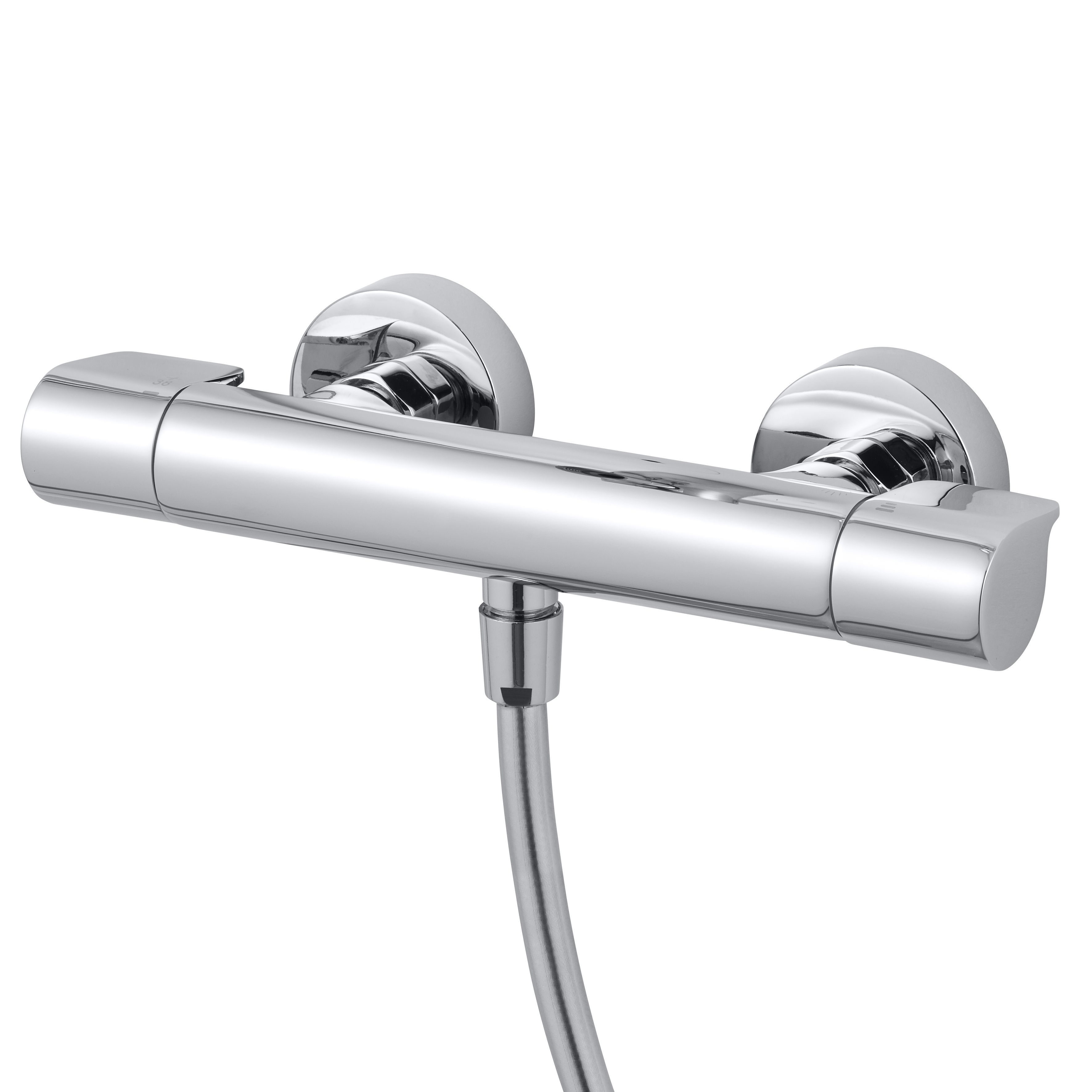 GoodHome Cavally 3-spray pattern Wall-mounted Thermostatic Shower