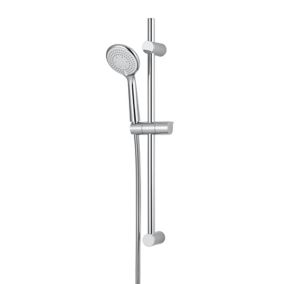 GoodHome Cavally Chrome effect 3-spray pattern Wall-mounted Shower kit