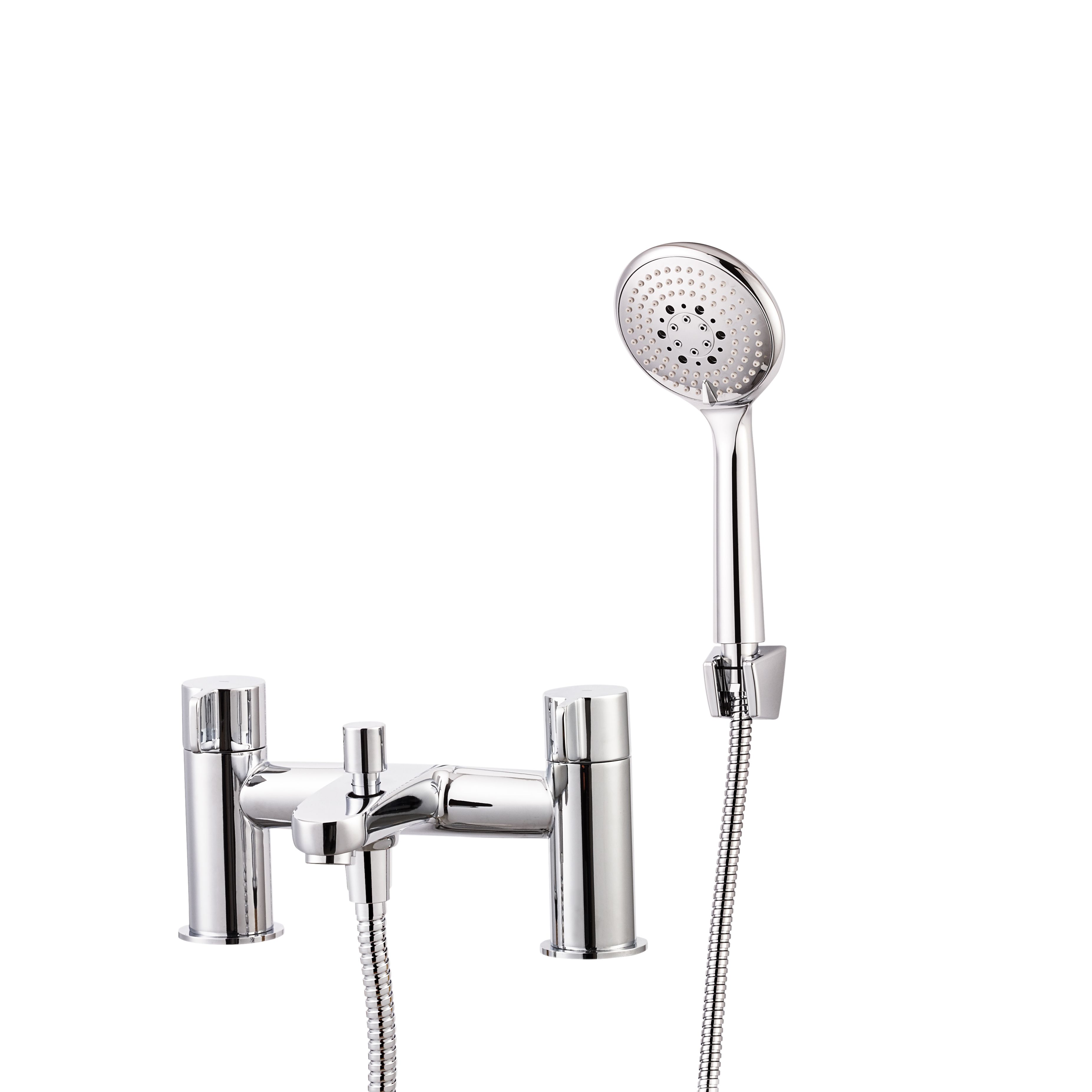 GoodHome Cavally Chrome effect Ceramic disk Single Mixer tap with shower kit