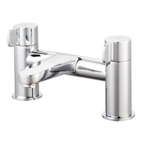 GoodHome Cavally Chrome effect Deck-mounted Manual Single Bath Filler Tap