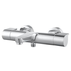 GoodHome Cavally Chrome effect Thermostatic Bath Shower mixer Tap