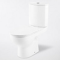 GoodHome Cavally Close-coupled Rimless Toilet with Soft close seat