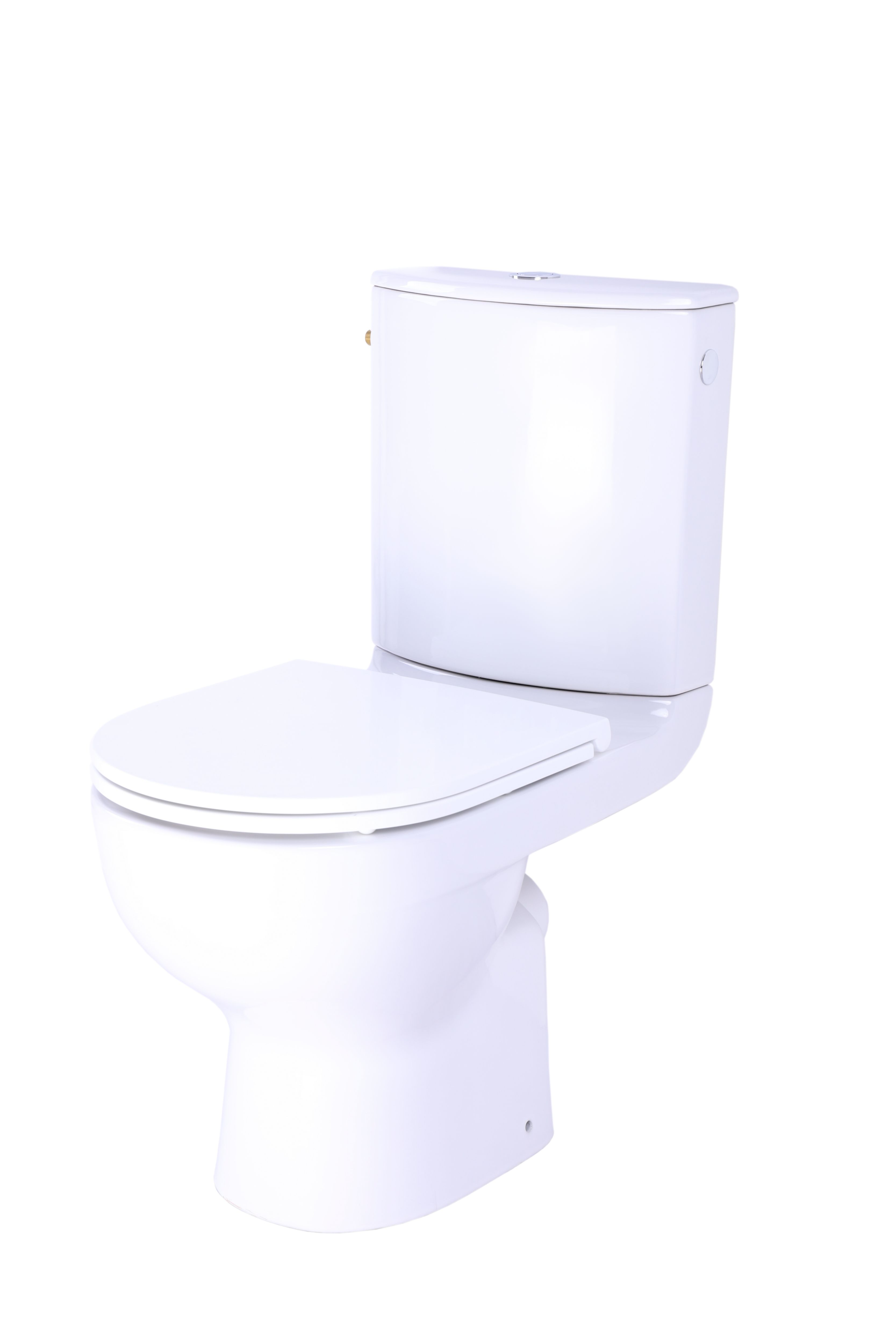 GoodHome Cavally compact White Close-coupled Toilet set with Soft close seat & Close coupled cistern