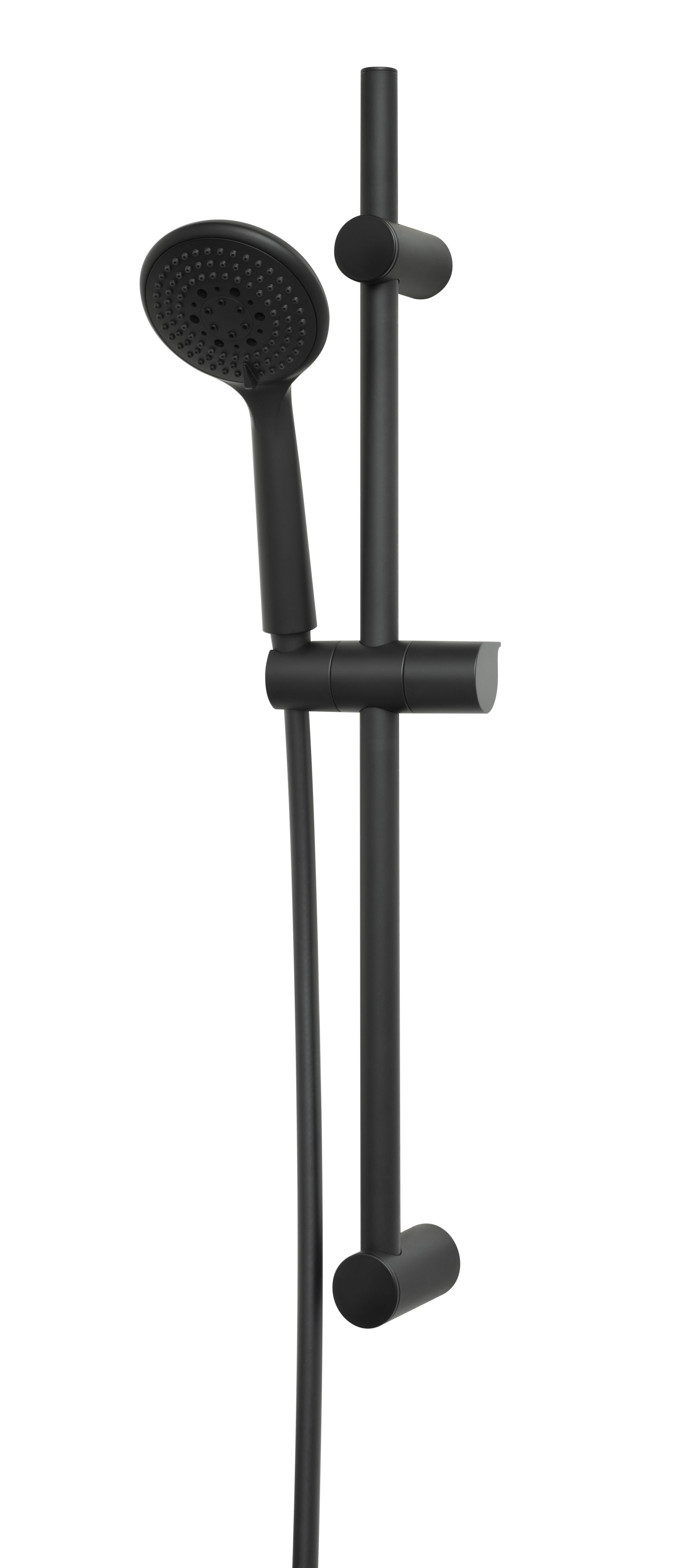 GoodHome Cavally Matt Black 3-spray pattern Shower kit