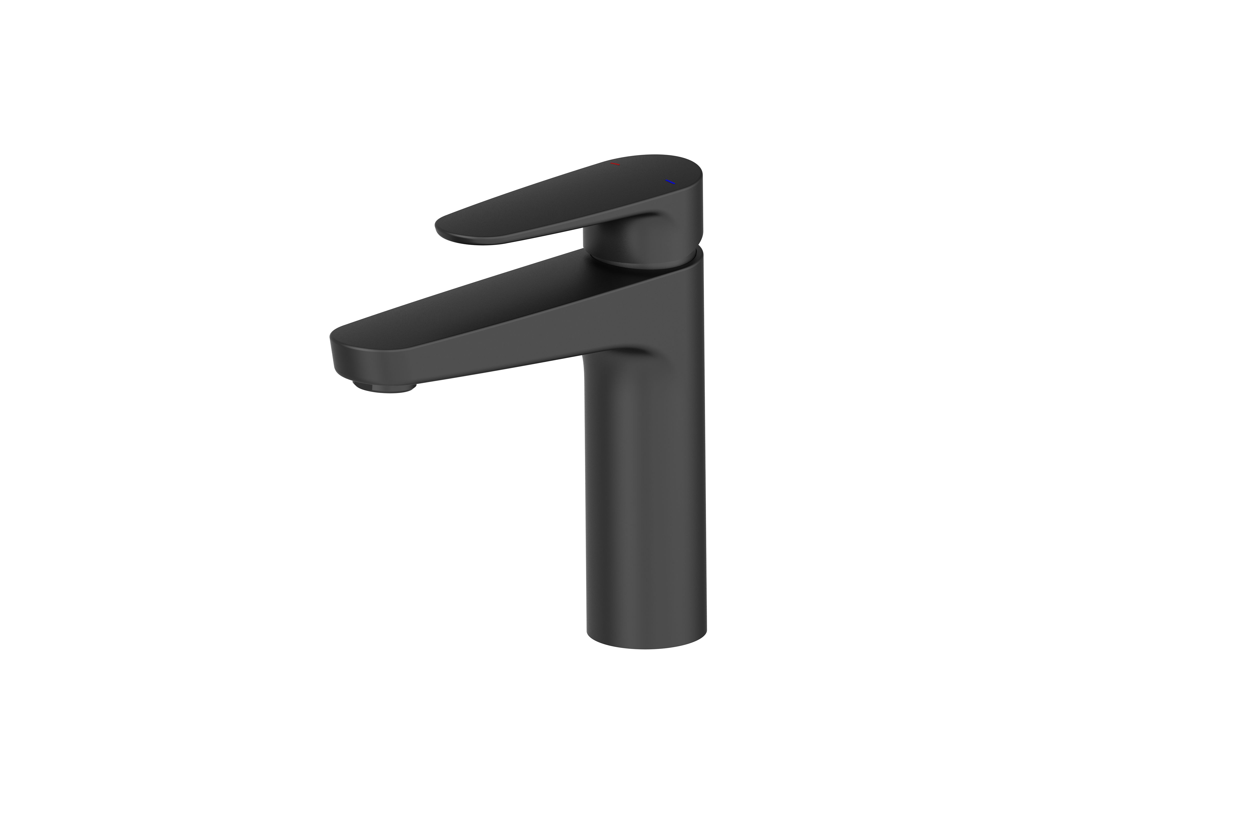 GoodHome Cavally Medium Matt Black Manual Basin Mixer Tap
