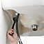 GoodHome Cavally Medium Matt Black Round Deck-mounted Manual Basin Mono mixer Tap