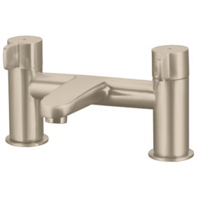 GoodHome Cavally Nickel effect Bath Filler Tap
