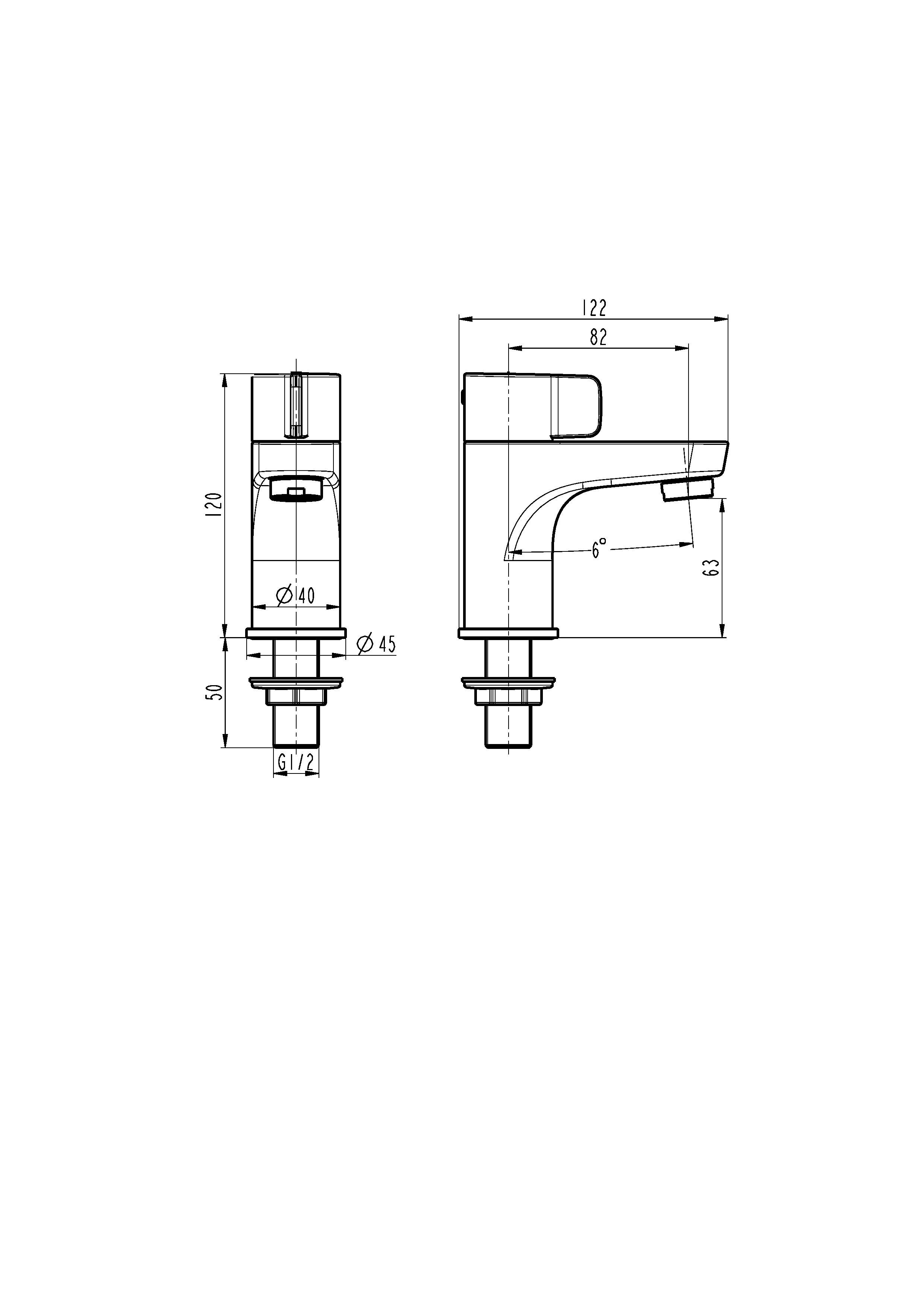 GoodHome Cavally Nickel effect Modern Basin Pillar Tap