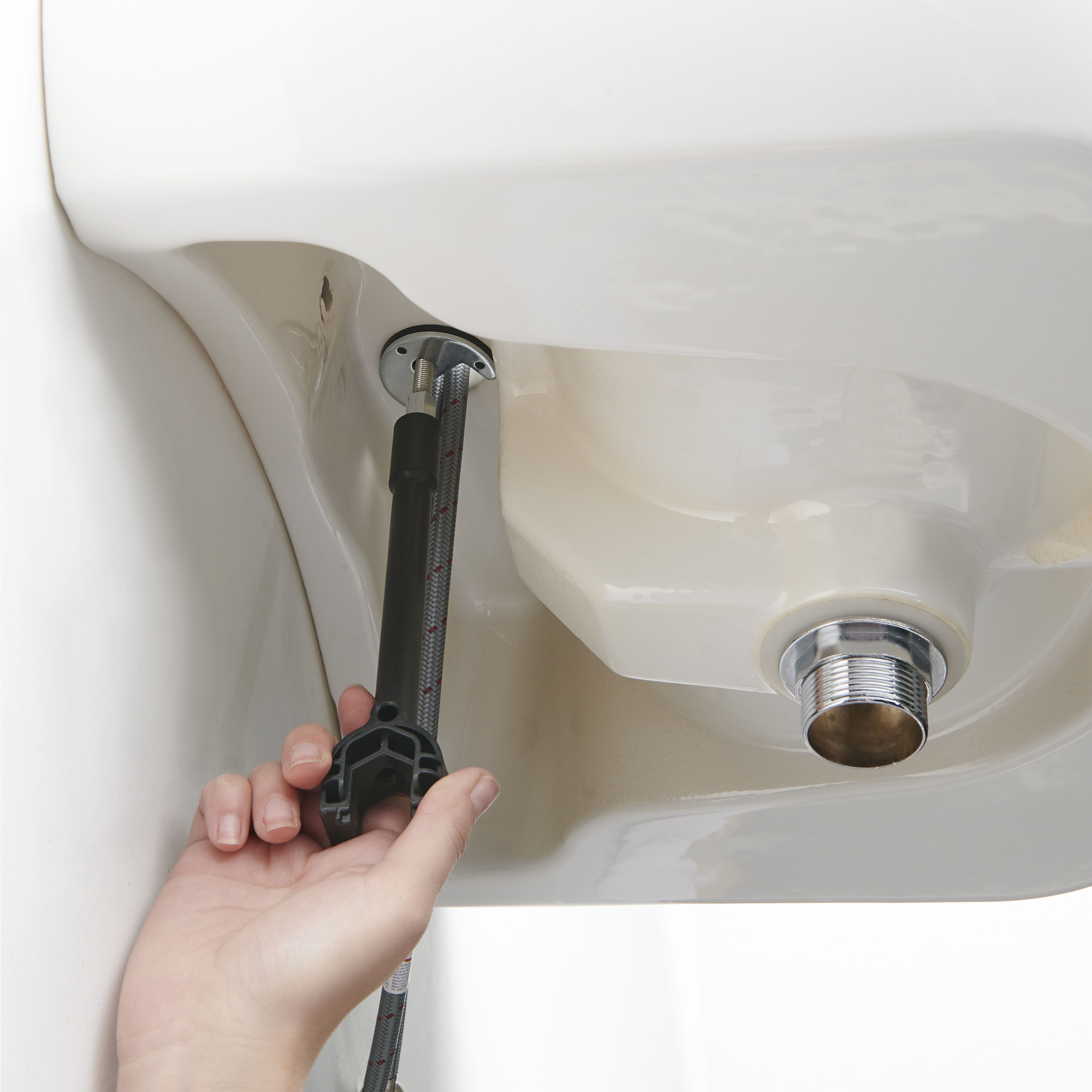 GoodHome Cavally Nickel effect Modern Basin Pillar Tap