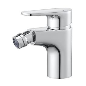 GoodHome Cavally Standard Chrome effect Round Bidet Mono mixer Tap