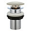 GoodHome Cavally Tall Nickel effect Round Deck-mounted Manual Sink or worktop Mono mixer Tap