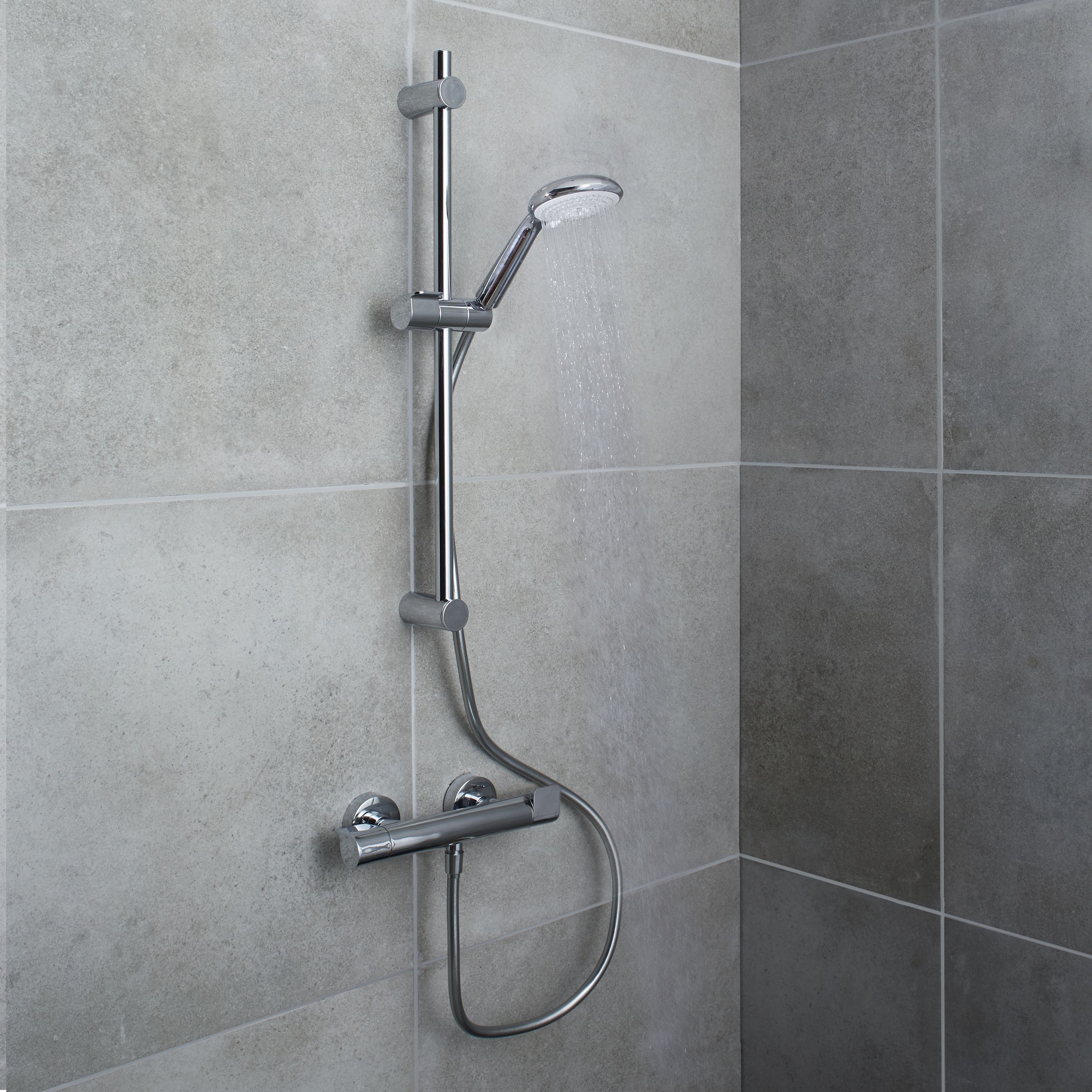 GoodHome Cavally Wall-mounted Thermostatic Mixer Shower