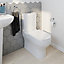 GoodHome Cavally White Back to wall close-coupled Toilet set with Soft close seat