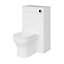 GoodHome Cavally White Back to wall Toilet set with Soft close seat