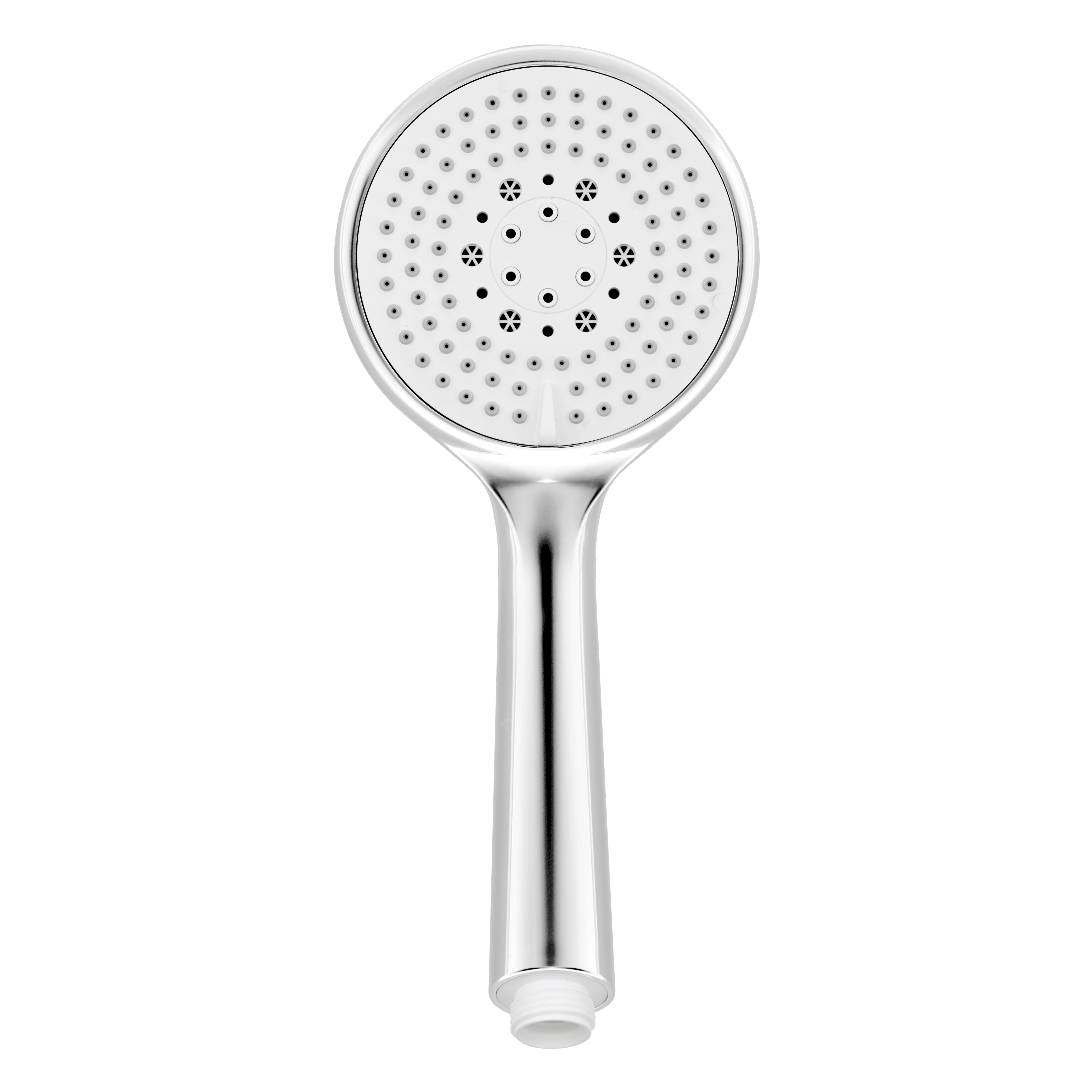 GoodHome Cavally White Chrome effect 3-spray pattern Shower head