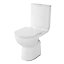 GoodHome Cavally White Close-coupled Comfort height Toilet set with Soft close seat