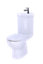 GoodHome Cavally White Close-coupled Toilet, basin & tap pack