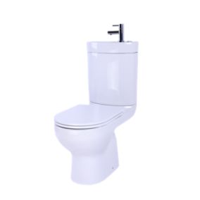 GoodHome Cavally White Close-coupled (W)885mm (H)381mm