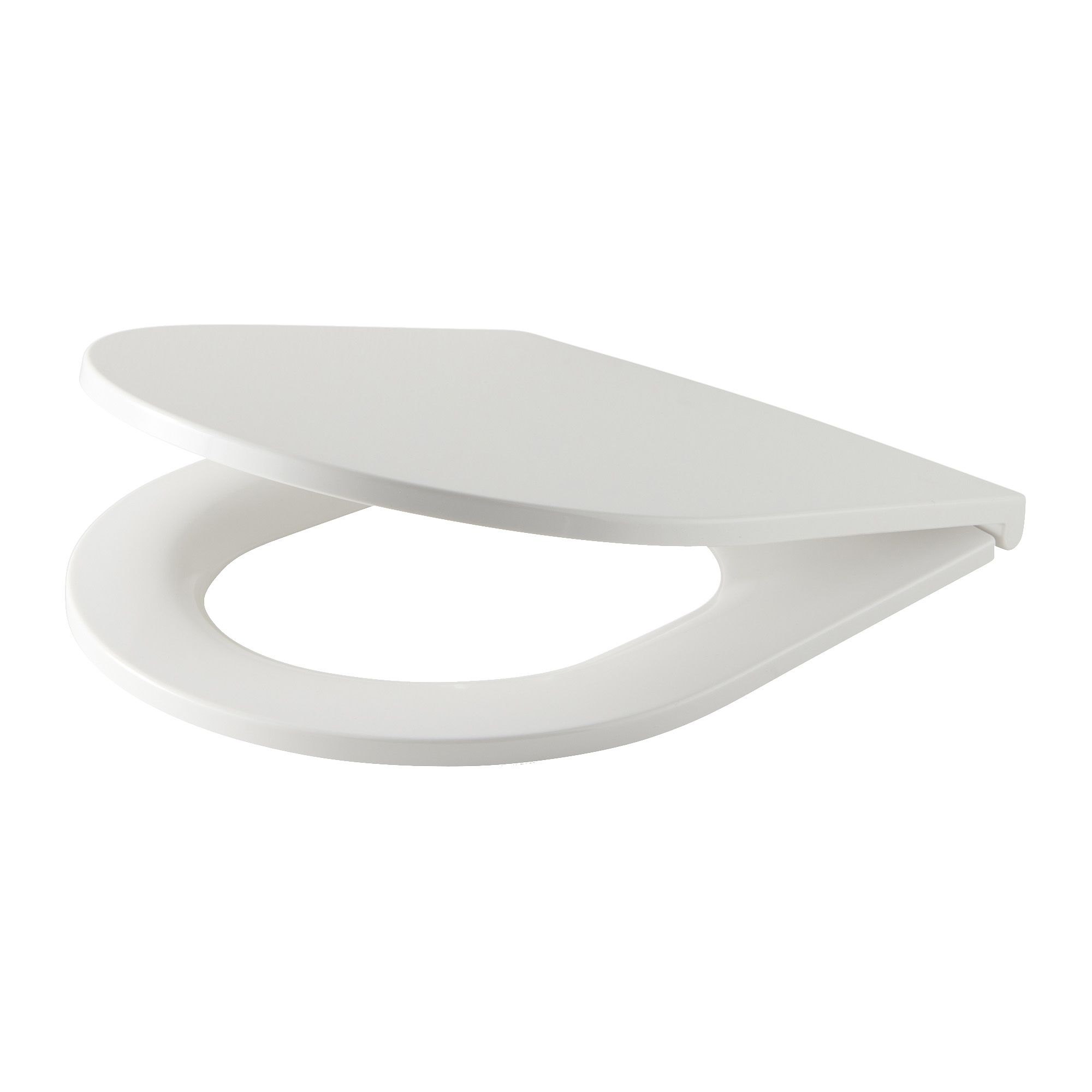 GoodHome Cavally White Quick release Soft close Toilet seat | DIY at B&Q