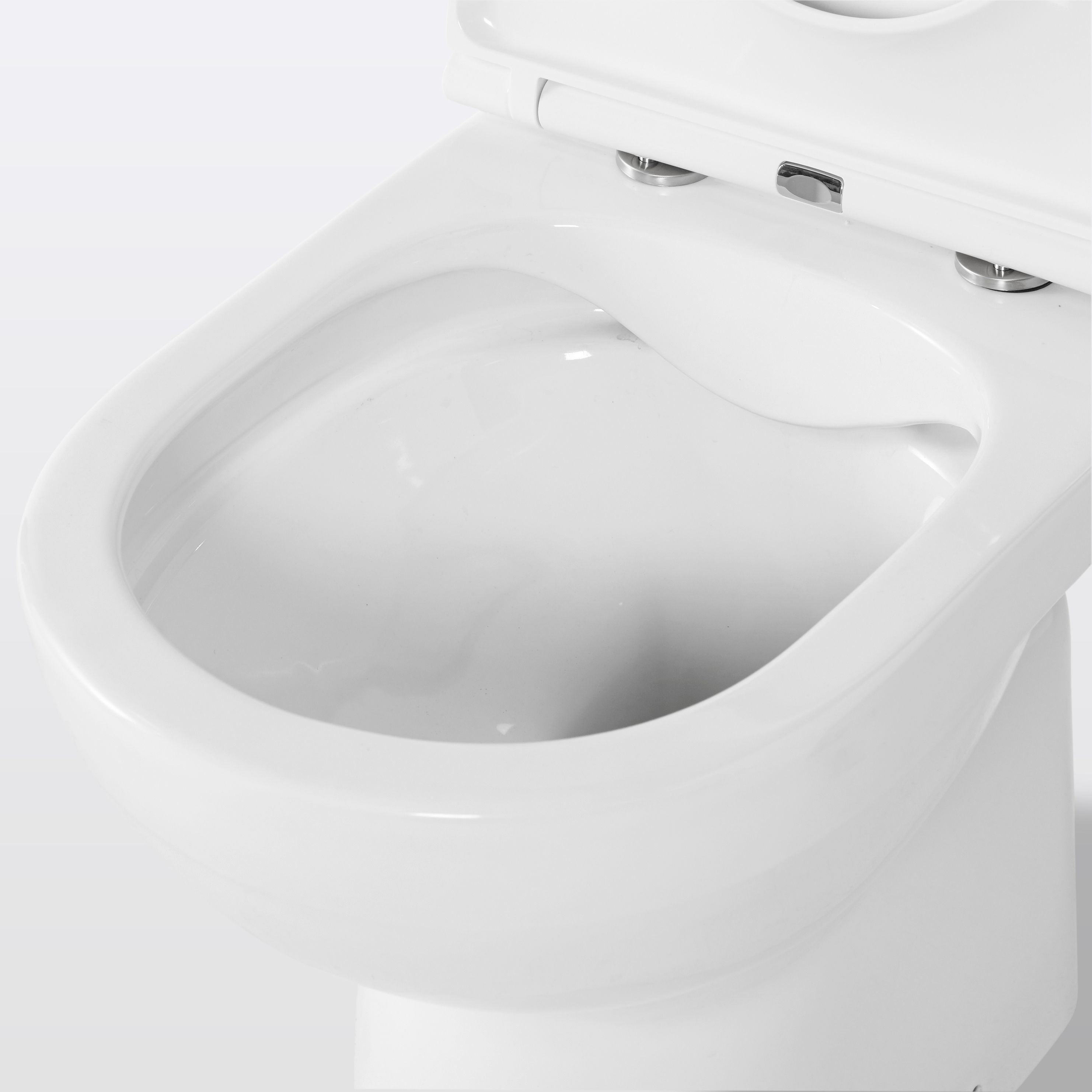 GoodHome Cavally White Rimless Comfort height Close-coupled Toilet set with Soft close seat