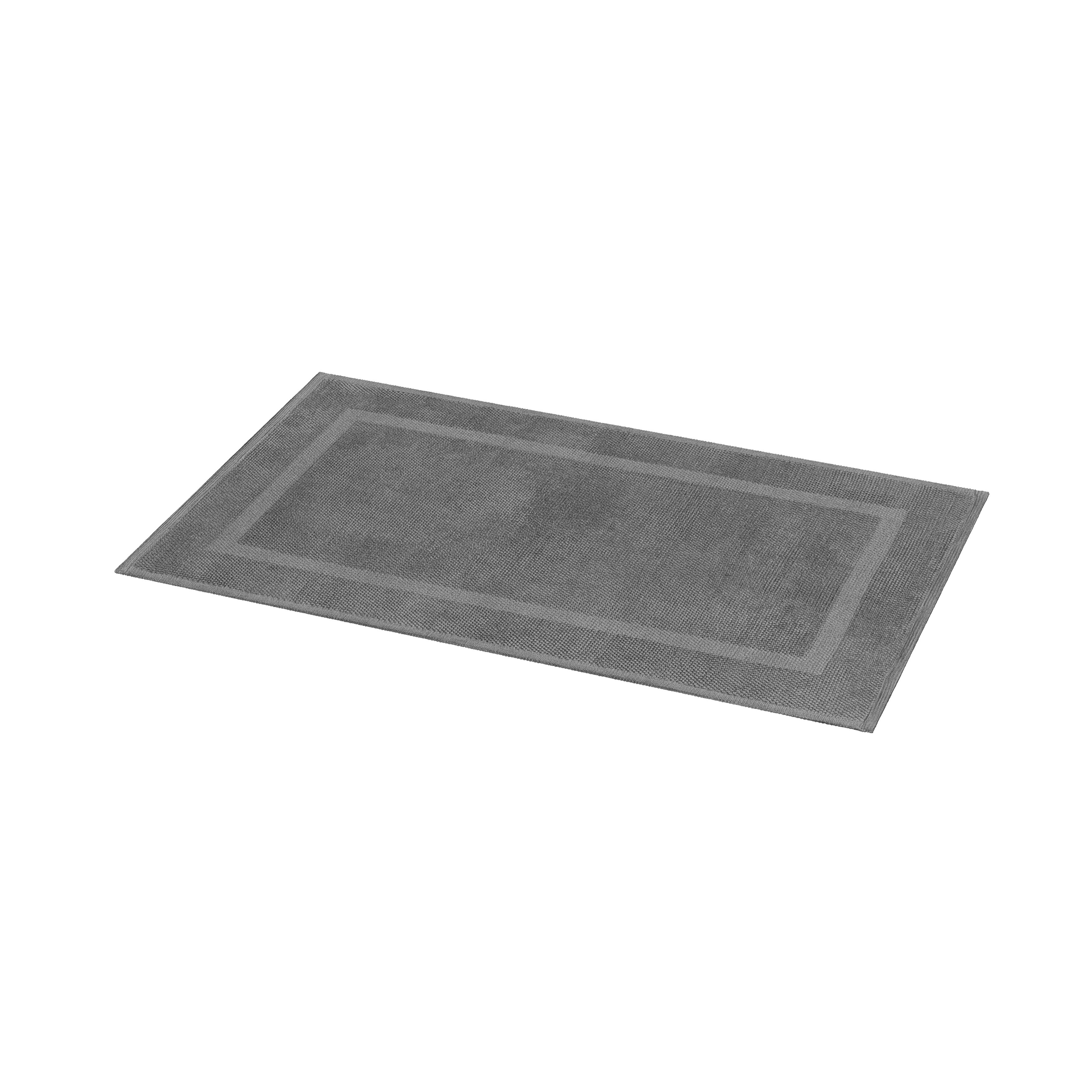 GoodHome Cellna Anthracite Cotton Bath mat (L)1200mm (W)700mm | DIY at B&Q