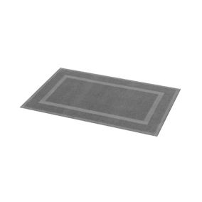 GoodHome Cellna Anthracite Rectangular Bath mat (L)80cm (W)50cm