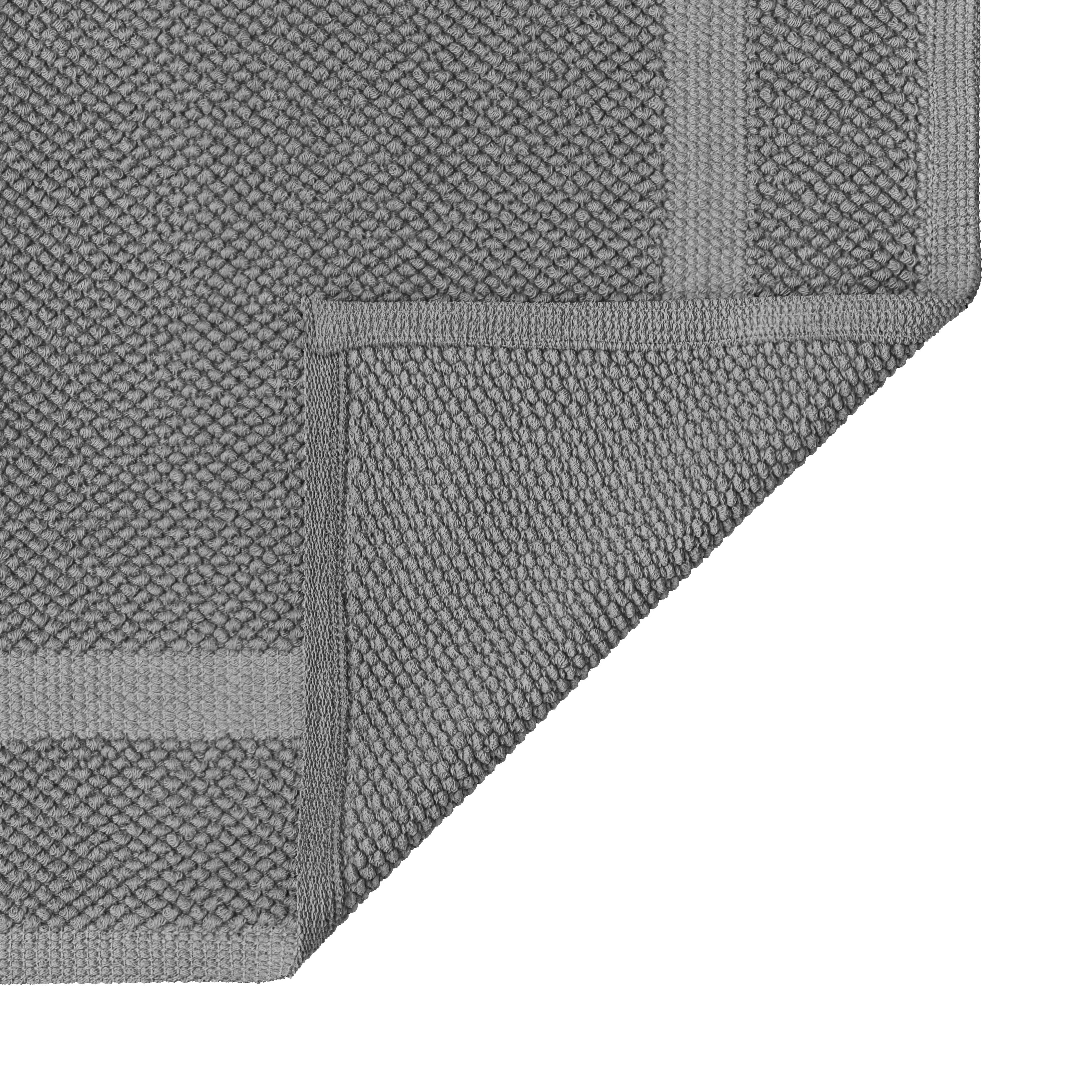 GoodHome Cellna Anthracite Rectangular Bath mat (L)80cm (W)50cm