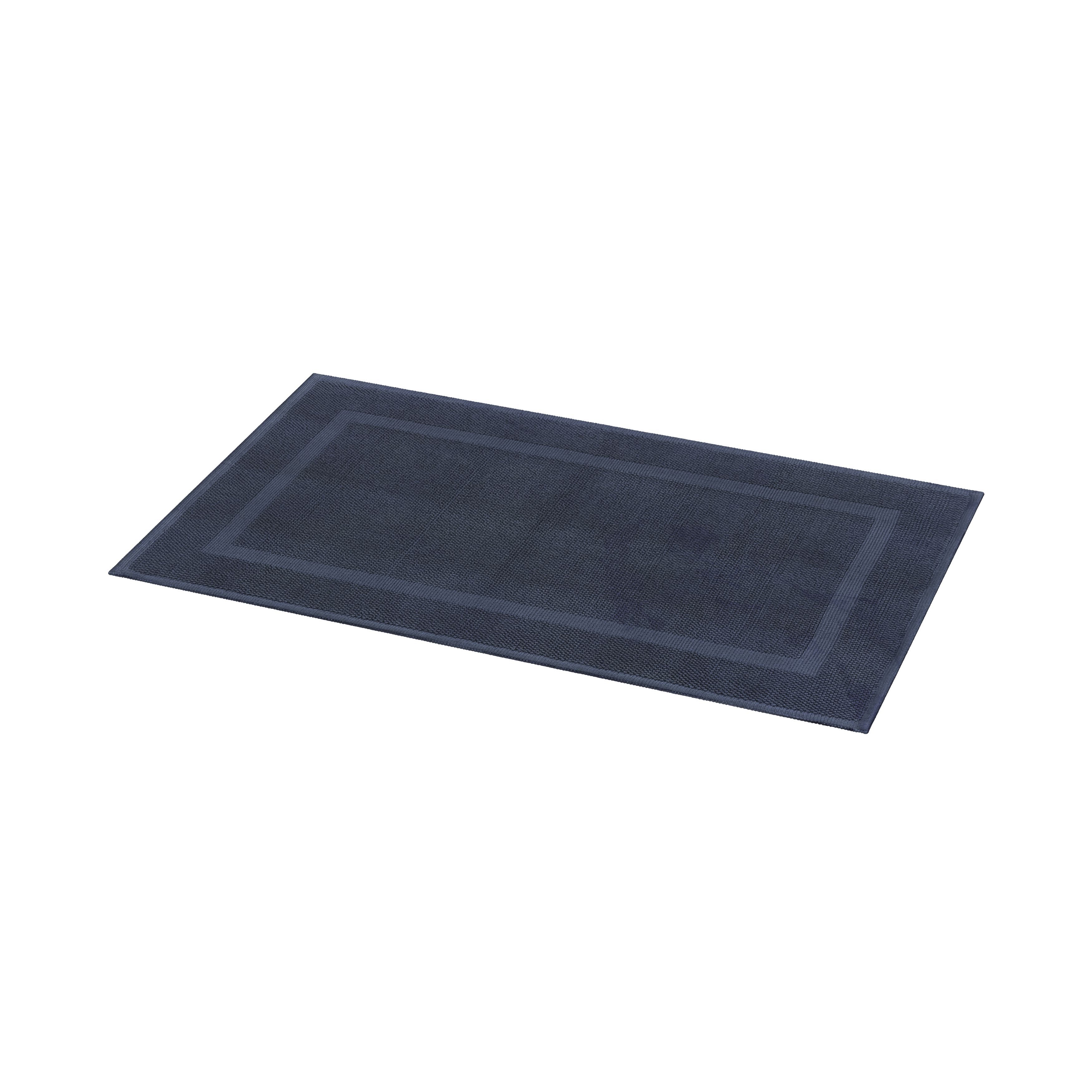 GoodHome Cellna Midnight blue Cotton Bath mat (L)1200mm (W)700mm DIY